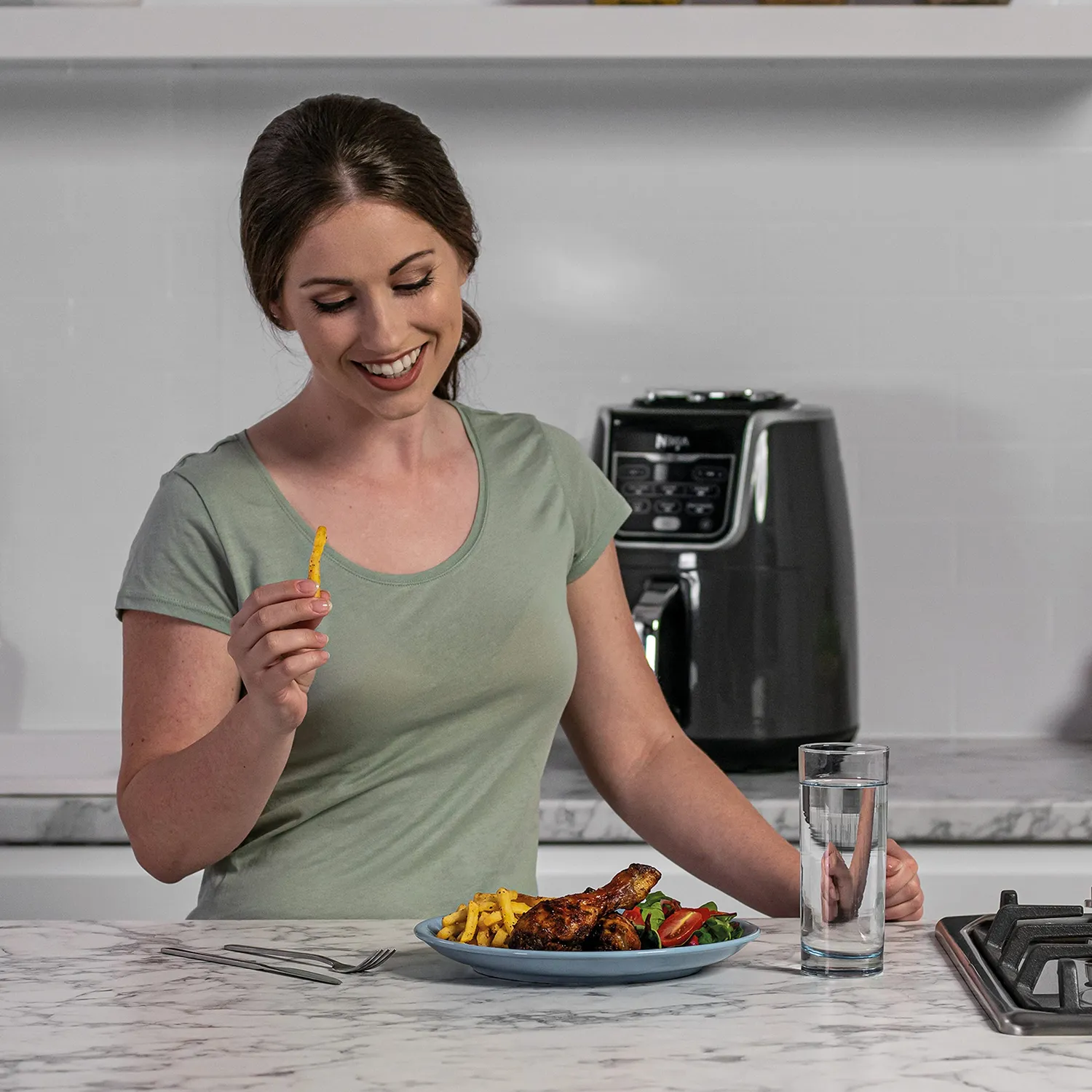 Ninja Air Fryer Max AF160EU Friggitrice 5,2L Grigio Nero