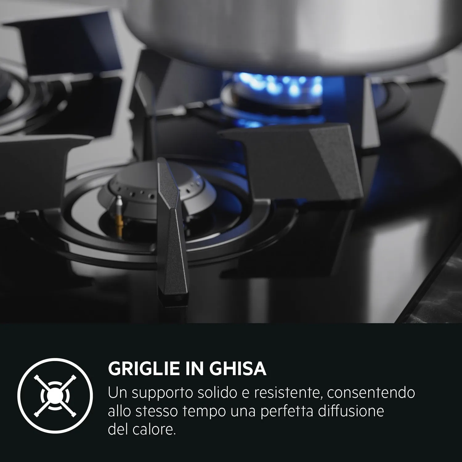 AEG HF704163NB Piano Cottura Misto Bridge 70 cm Nero