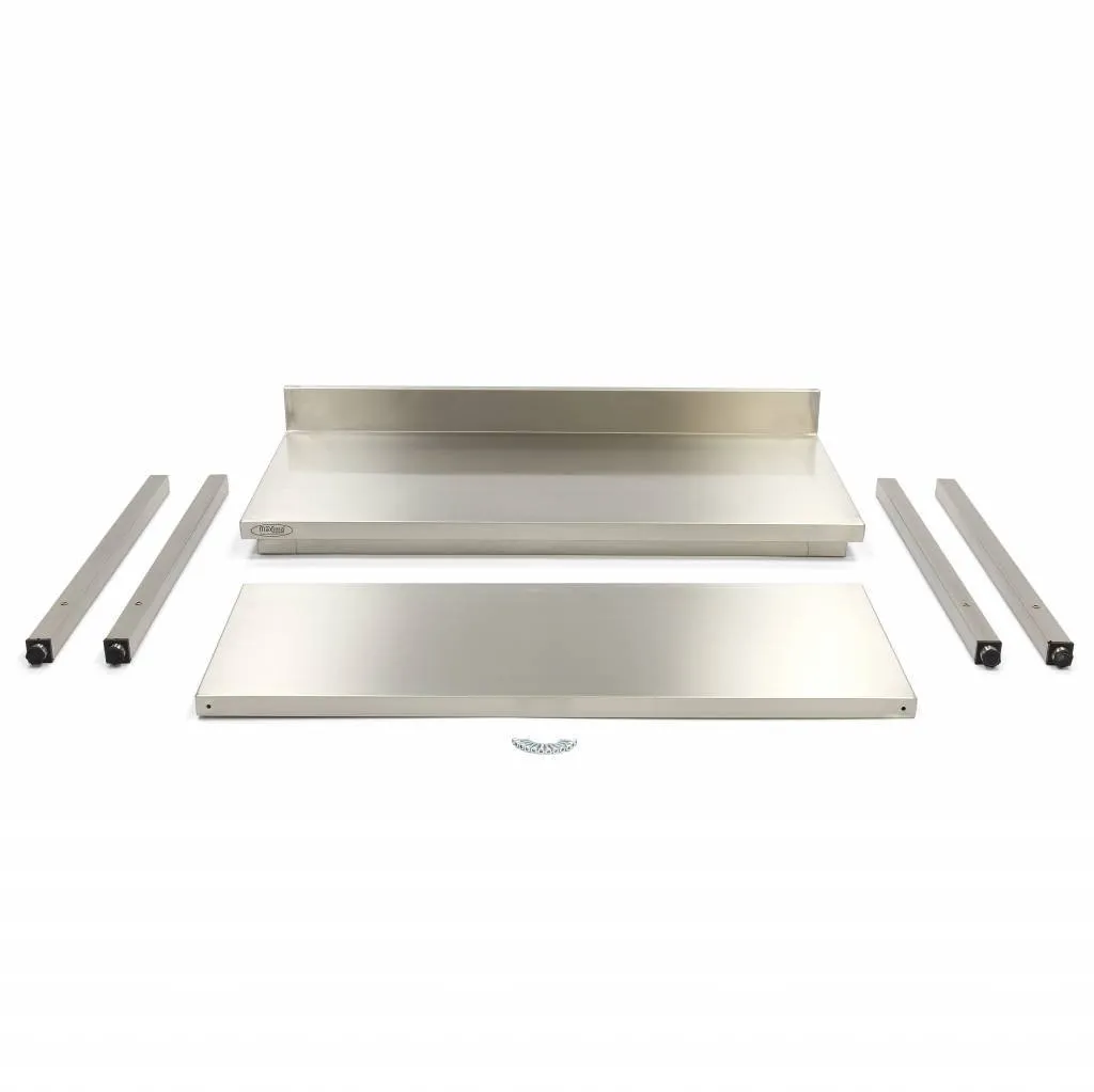 Maxima Tavolo Acciaio Inox 160x60 cm Alzatina Regolabile