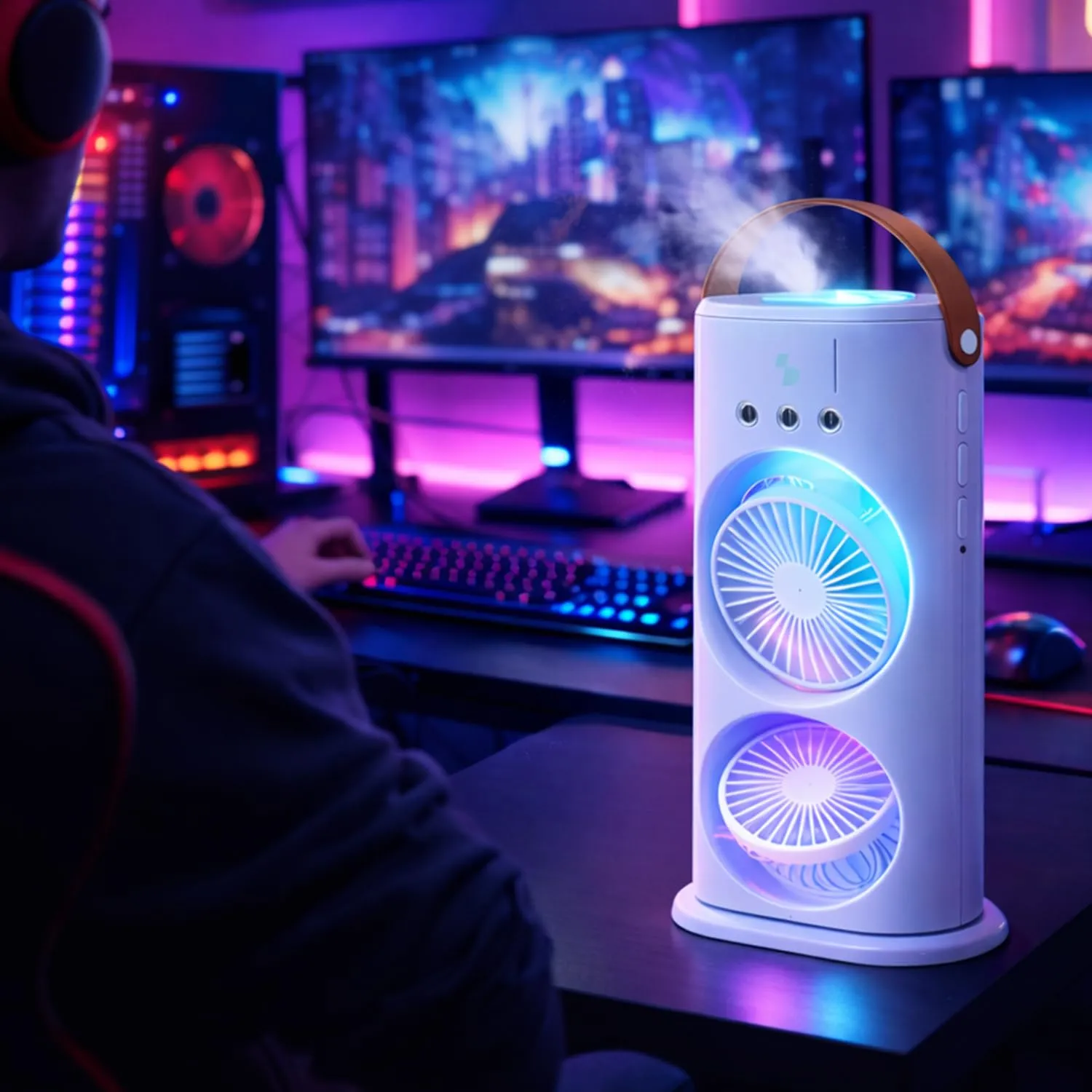 Beper P206VEN445 ventilatore tavolo nebulizzatore USB-C