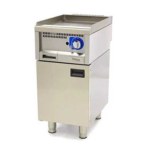 Maxima piastra gas rigata 400x600 mm paraspruzzi 3kW