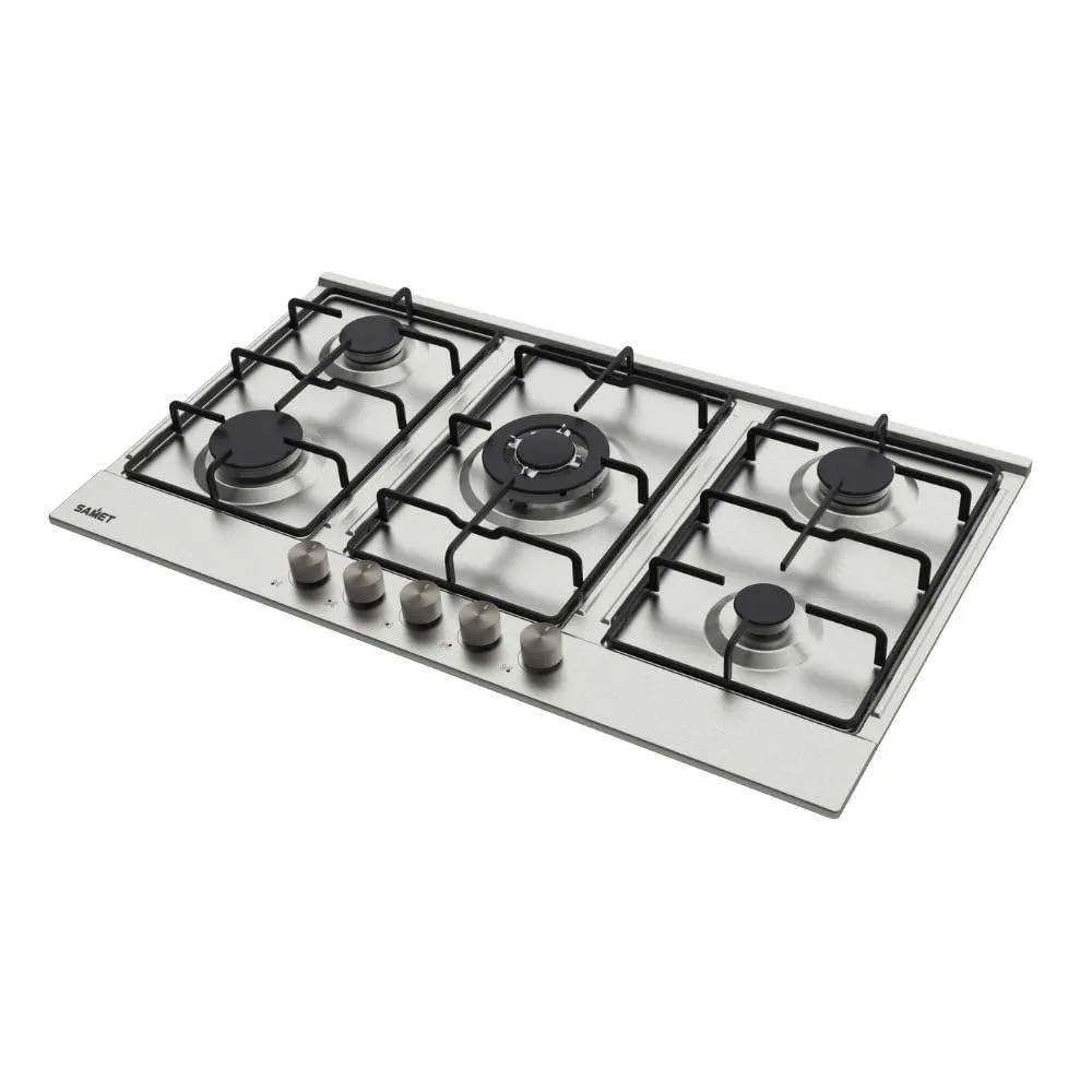 Samet Apollo2 piano cottura gas 5 fuochi 90 cm inox