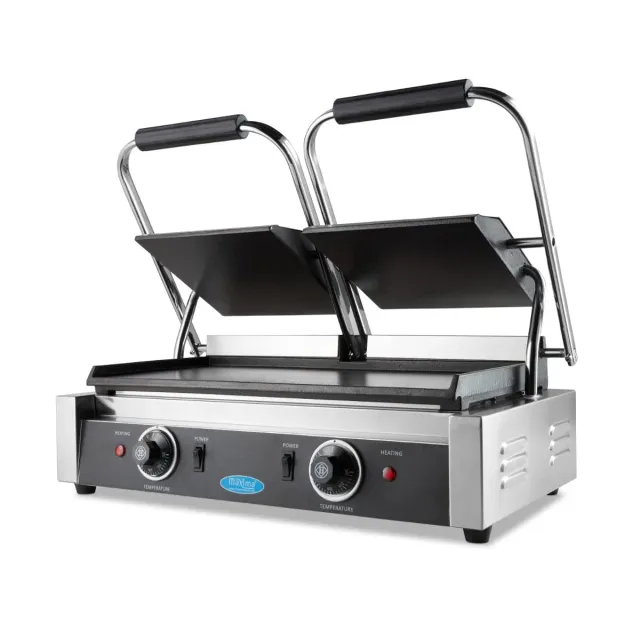 Pizza Maxima Gastro Griglia a Contatto Doppia Liscia 2x22 cm