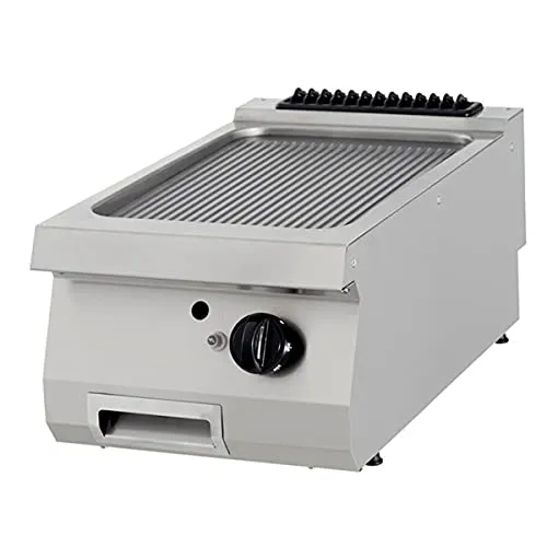 Pizza Maxima Gastro Premium piastra gas 90 cm cromata rigata