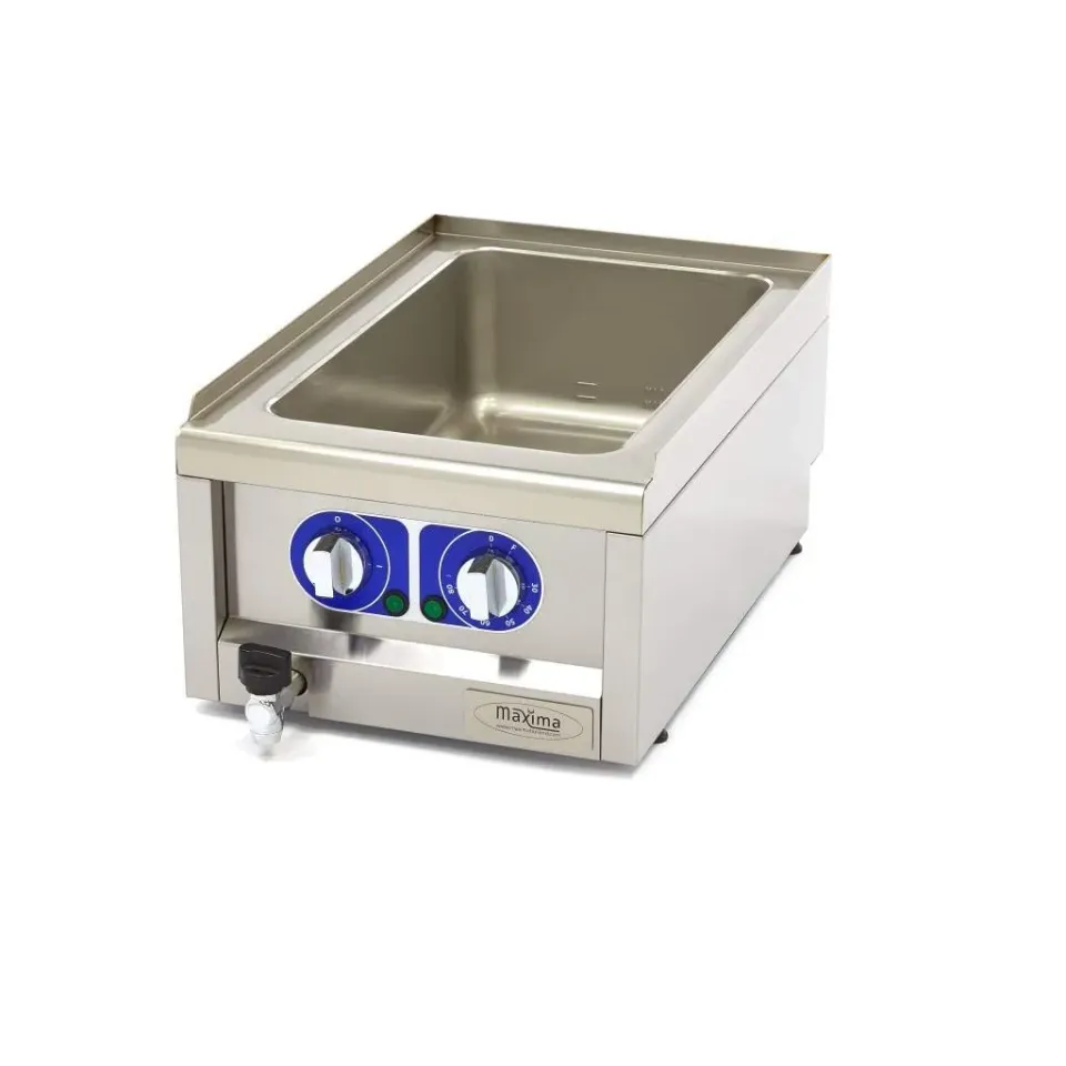 Maxima bagnomaria elettrico 1/1 GN 1500 W con scarico