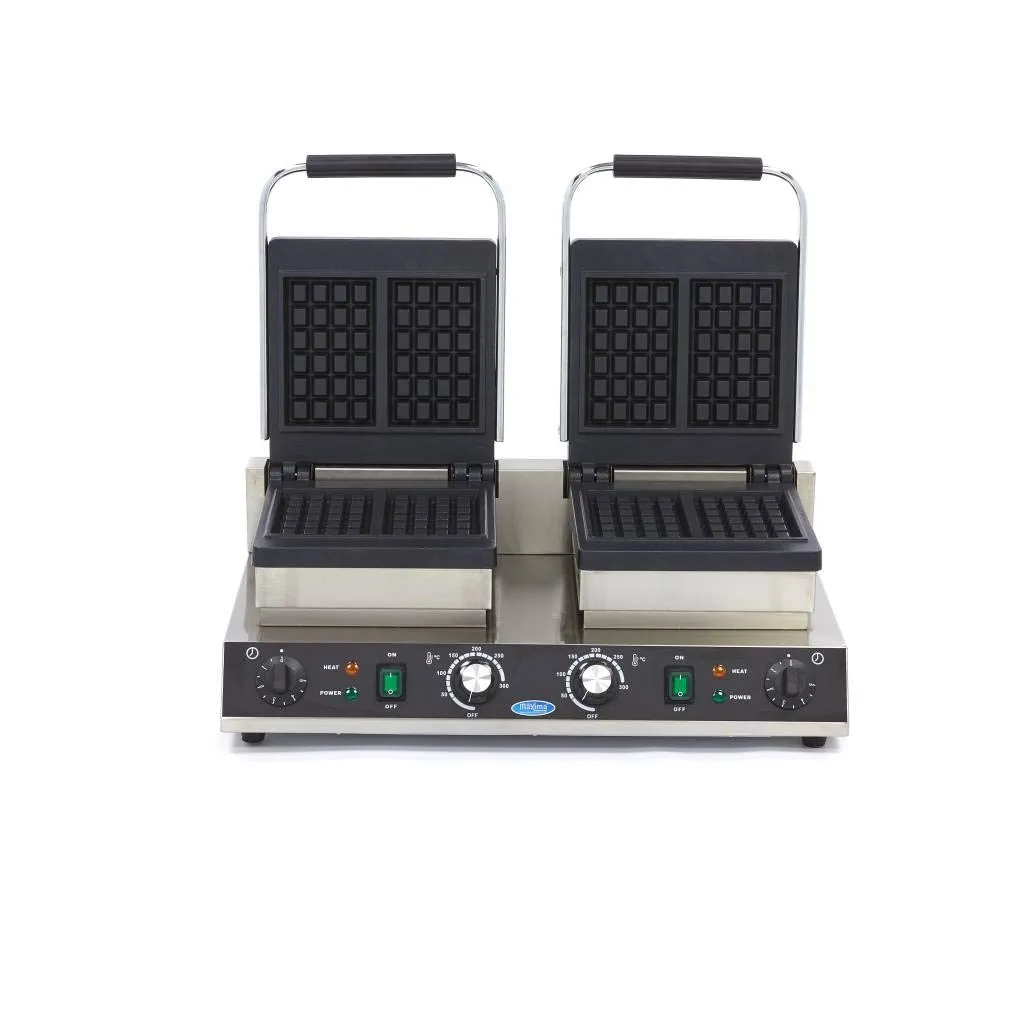 Maxima Gastro piastra waffle classica doppia 3200W antiaderente