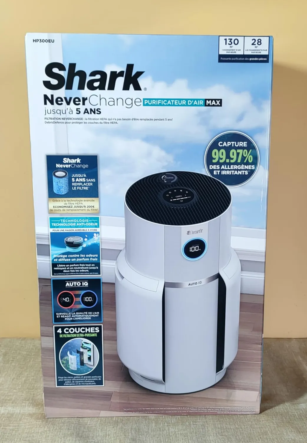Shark NeverChange MAX purificatore aria bianco 130 mq