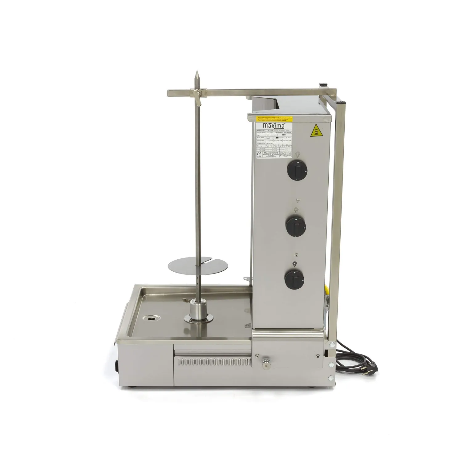 Pizza Maxima Döner Kebab 3 Bruciatori Gas Grill 40 kg