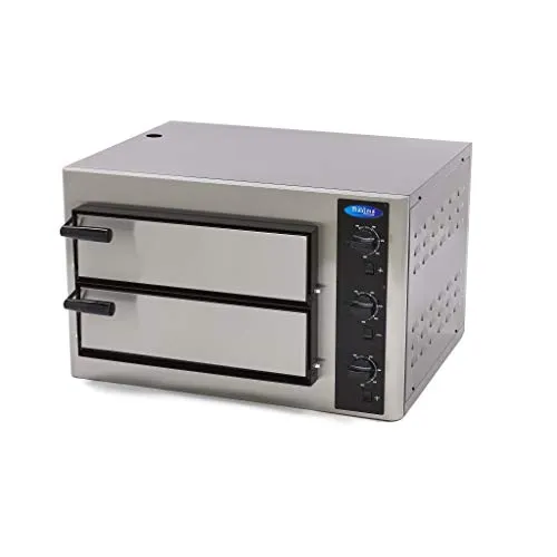 Maxima Deluxe forno pizza elettrico doppio 8x25cm 400V