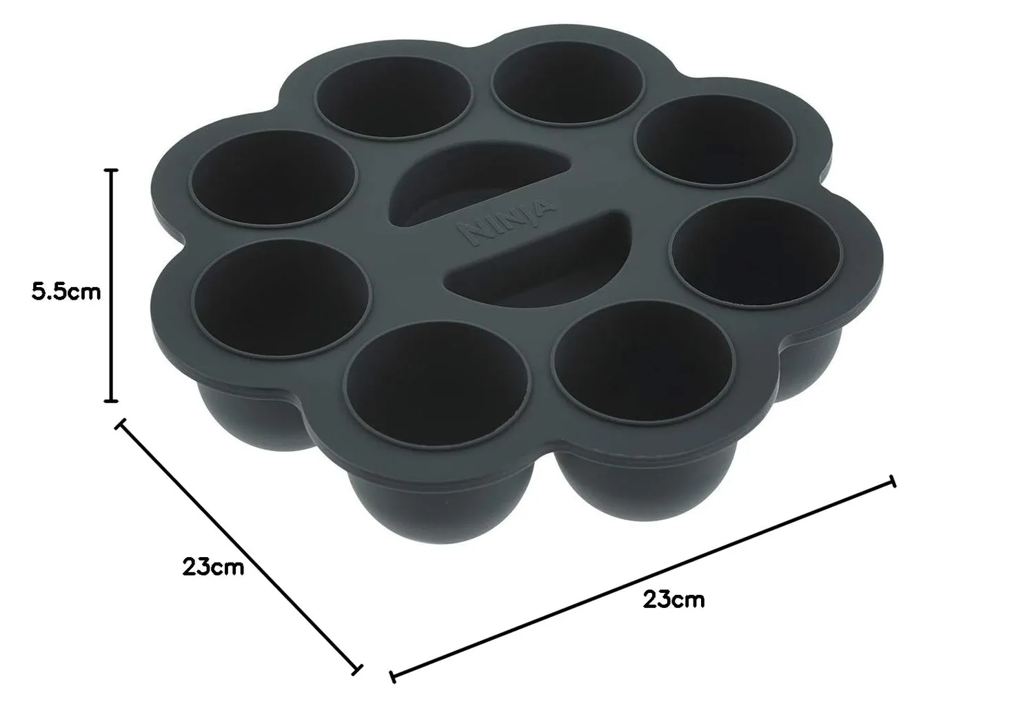 Ninja Foodi 4184J300UK Stampo Silicone 8 Mini Muffin Nero
