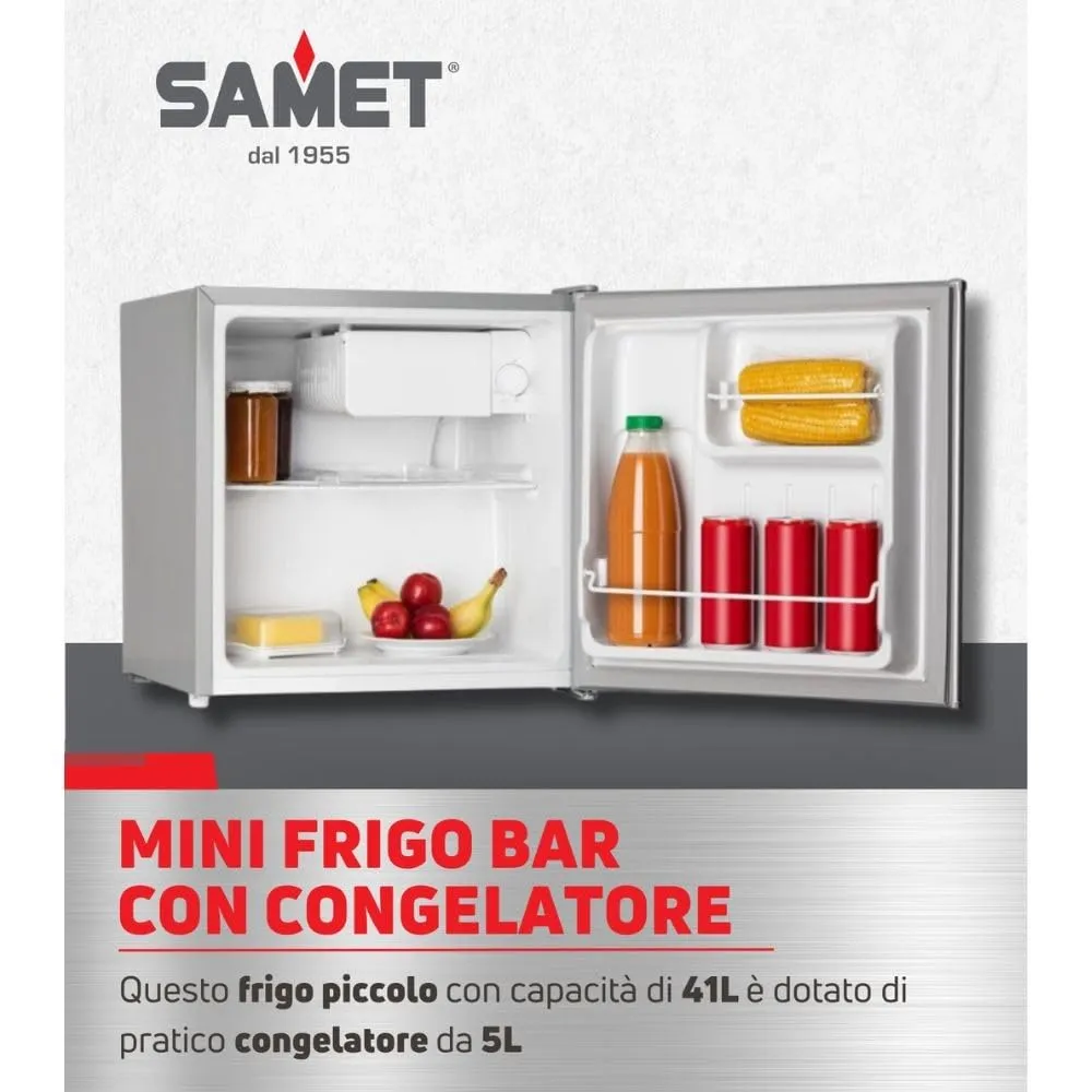 Samet Ametista50 Mini Frigo Bar 41 Lt Inox Freezer
