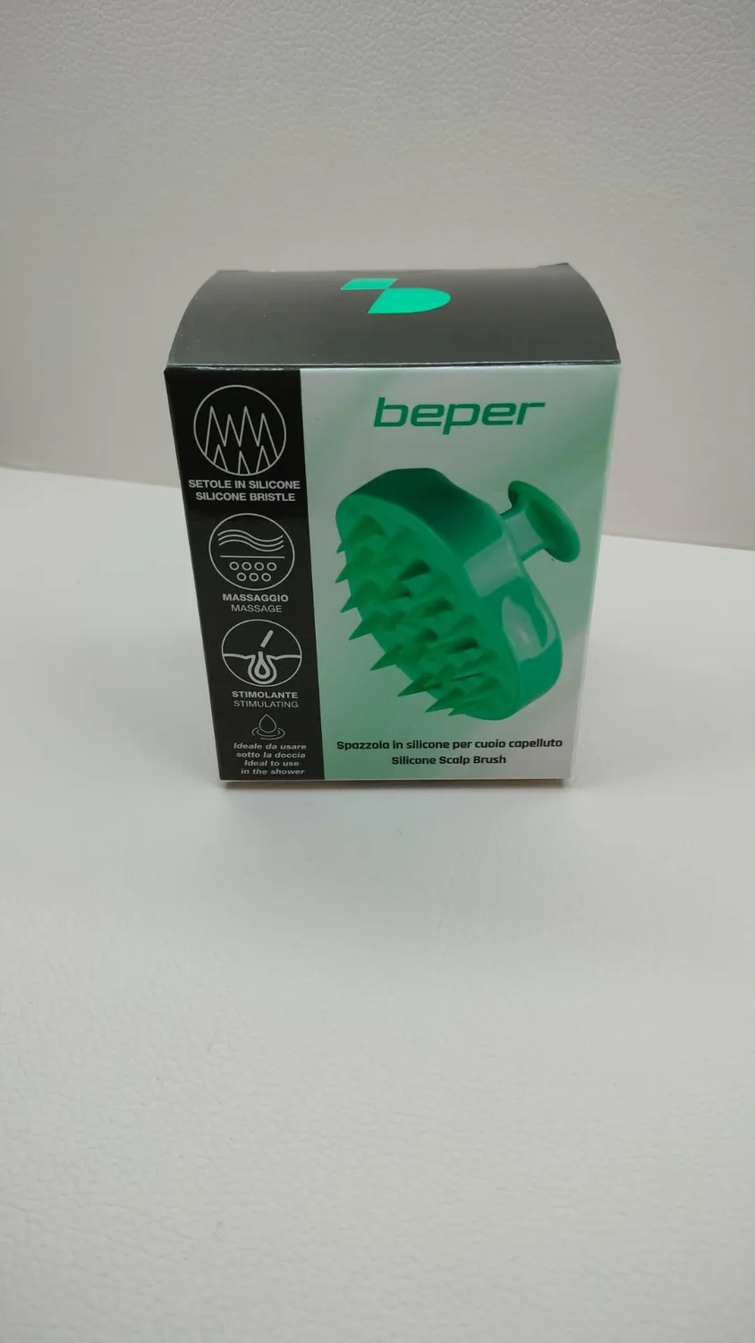 Beper C301ABE002 spazzola massaggiatore cuoio capelluto silicone