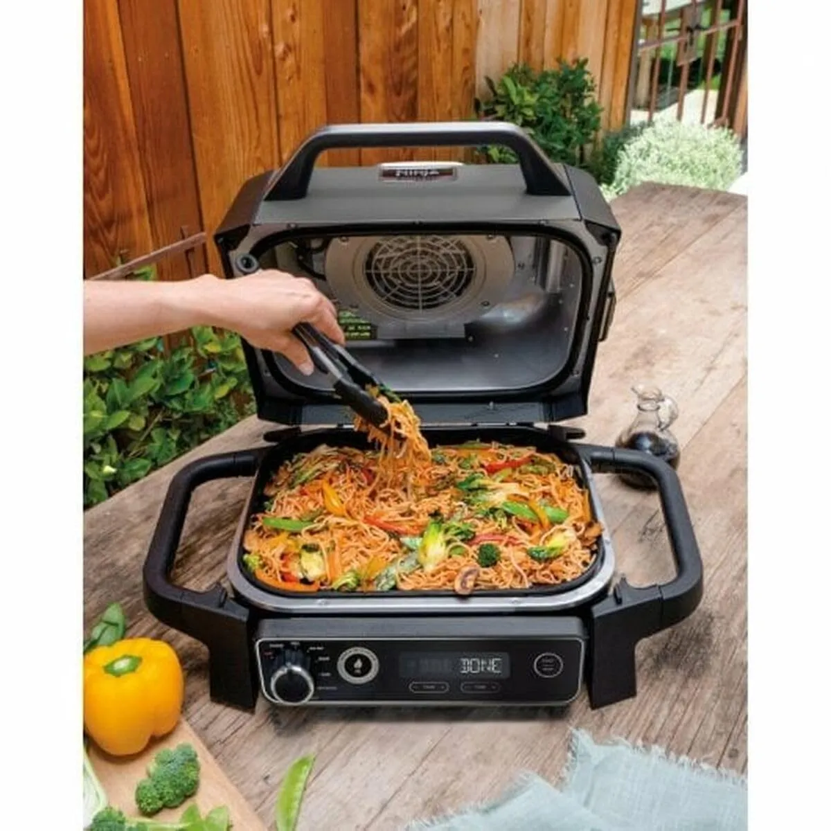 Ninja Woodfire barbecue elettrico 7in1 grigio