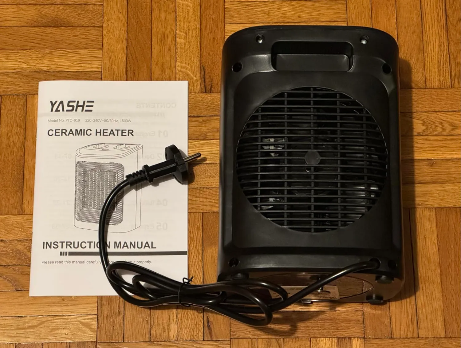 YASHE Stufa Elettrica Ceramica PTC 1500W 3 Modalità