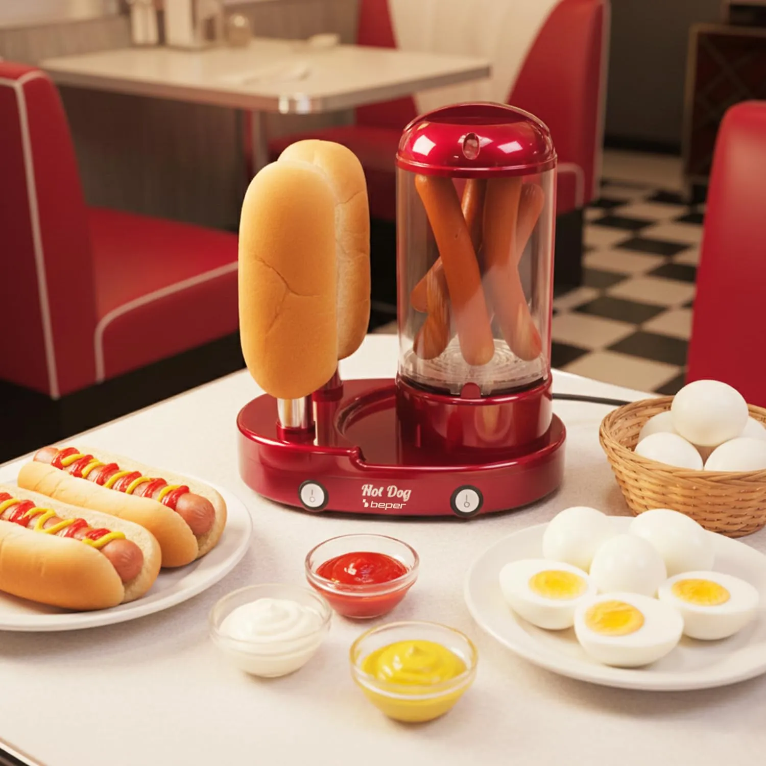 Beper P101CUD502 macchina hot dog e cuociuova 3in1 440W
