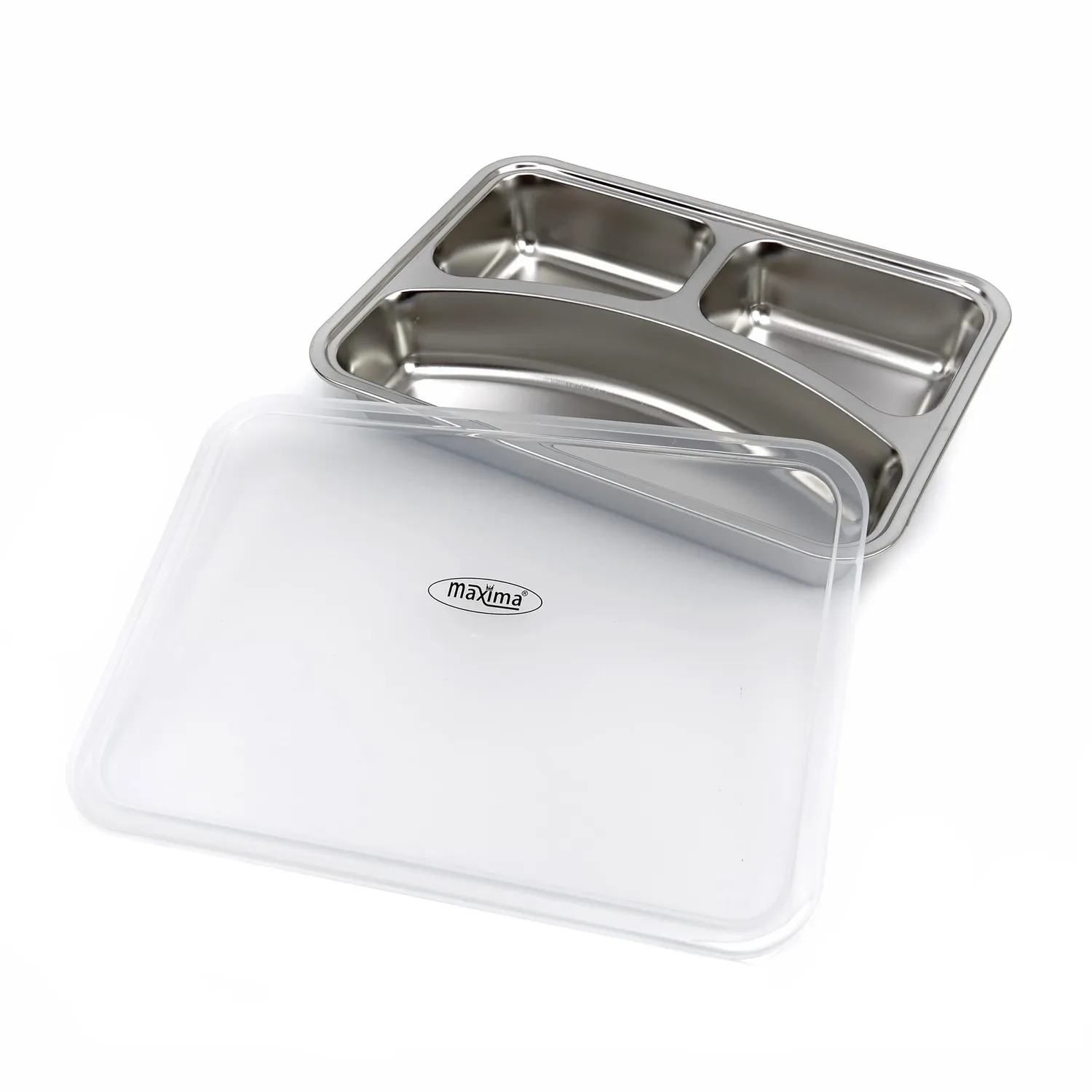 Pizza Maxima coperchio piatto 3 scomparti plastica lavabile