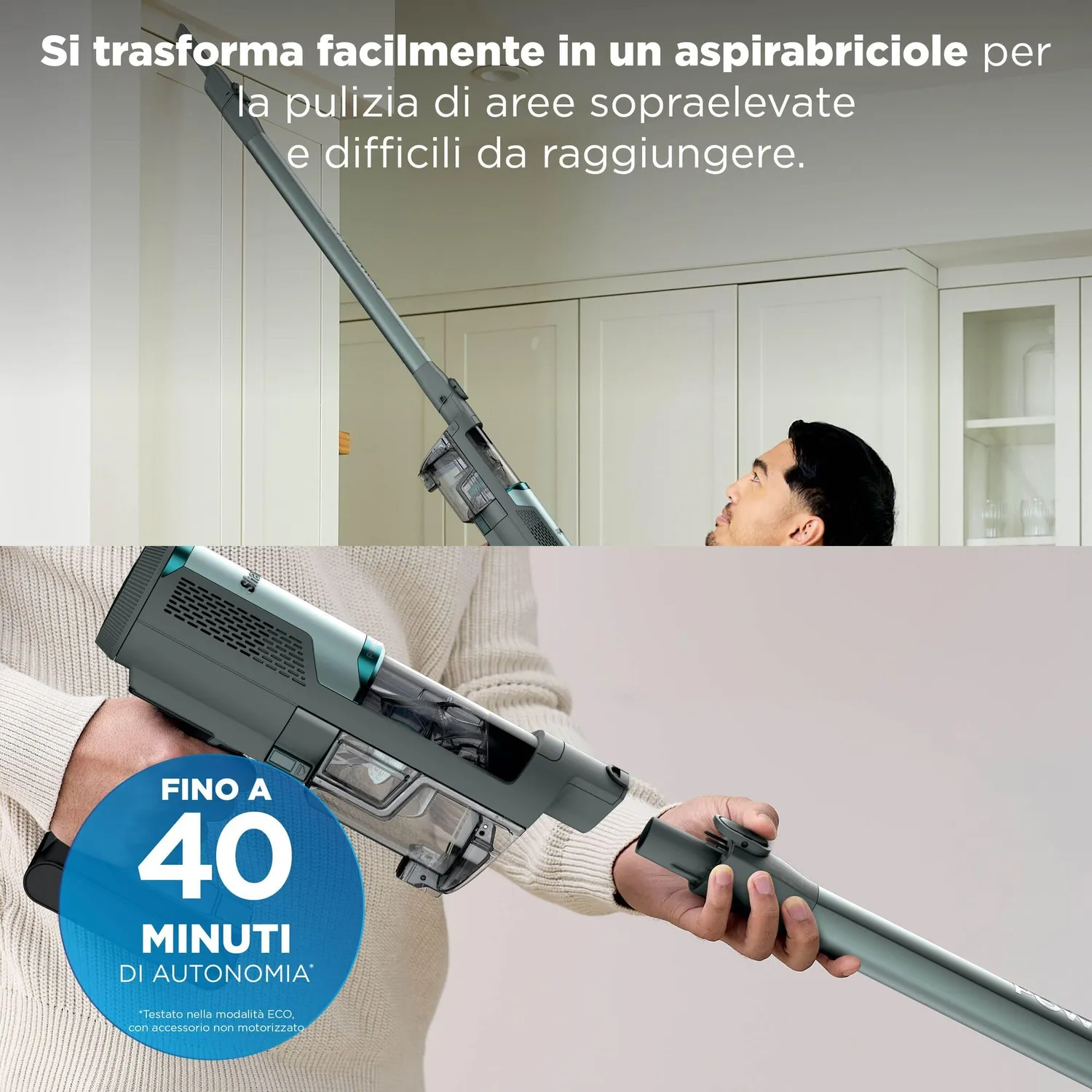 Shark PowerLite Clean & Empty Pet Aspirapolvere Turchese 40 Min