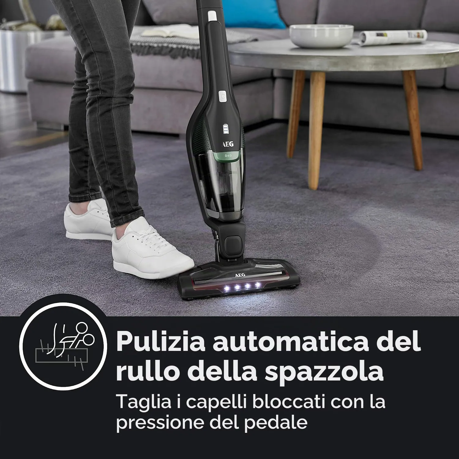 AEG Serie 3000 Ergorapido CX7-2-45MÖ Scopa Nero Eco