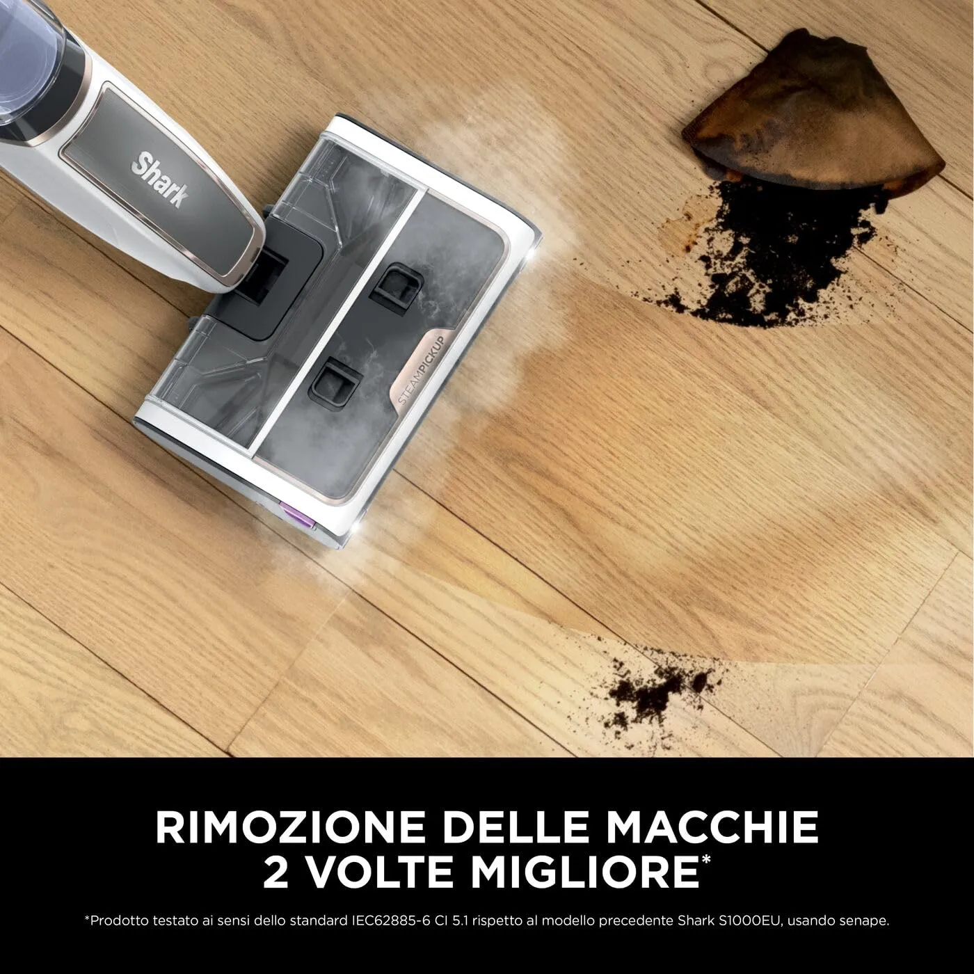Shark SteamPickUp scopa vapore 3 in 1 bianca