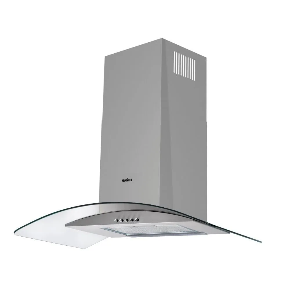 Samet WETH 90 cappa a parete 90 cm inox vetro aspirante