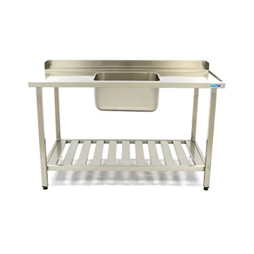 Pizza Maxima tavolo lavello 120x75 destra acciaio inox