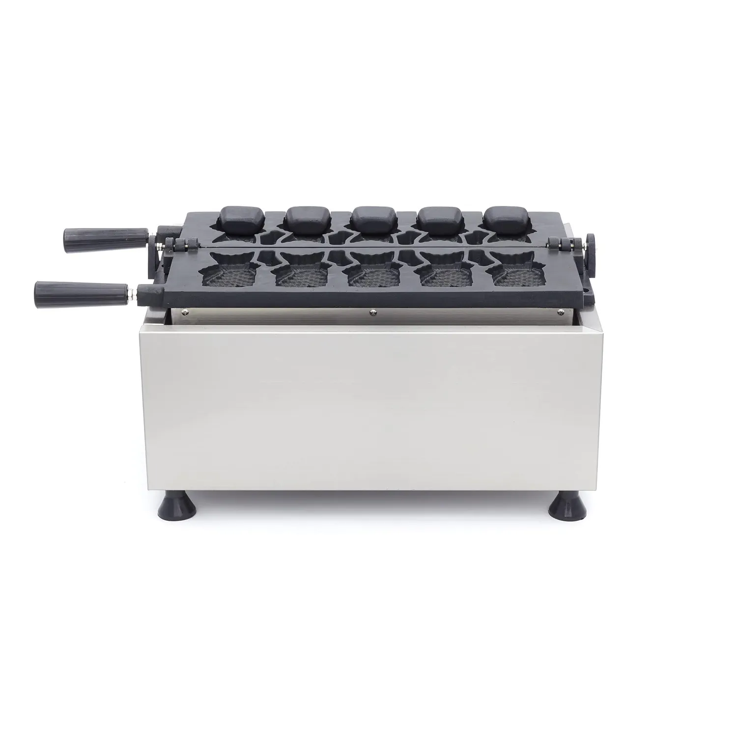 Maxima Taiyaki Pesce 5 Pezzi Piastra Waffle Digitale Girevole
