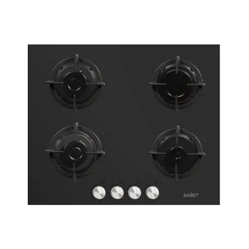 Samet Venere 60 Piano cottura vetro 4 fuochi nero