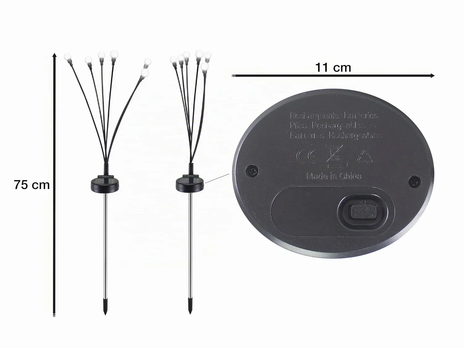 Beper P207ILO104 Lampada solare giardino 6 sfere LED