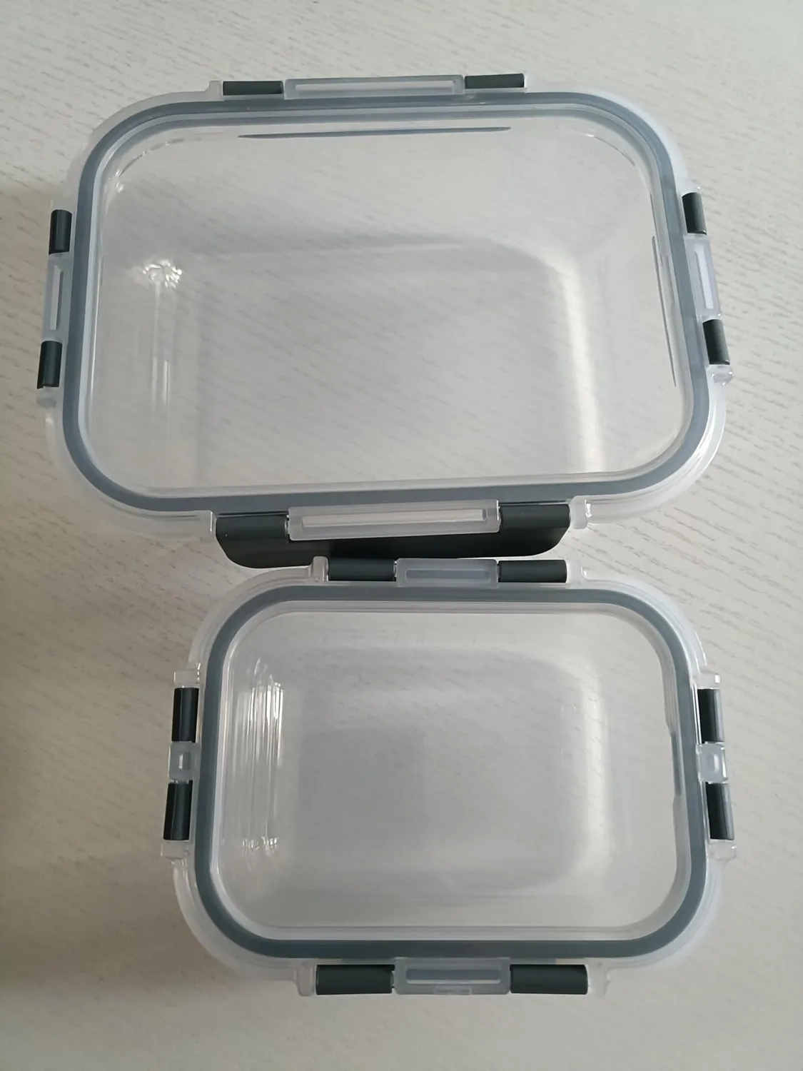 YASHE Set 10 Contenitori Vetro Alimenti 1040+370 ml Verde Ermetici