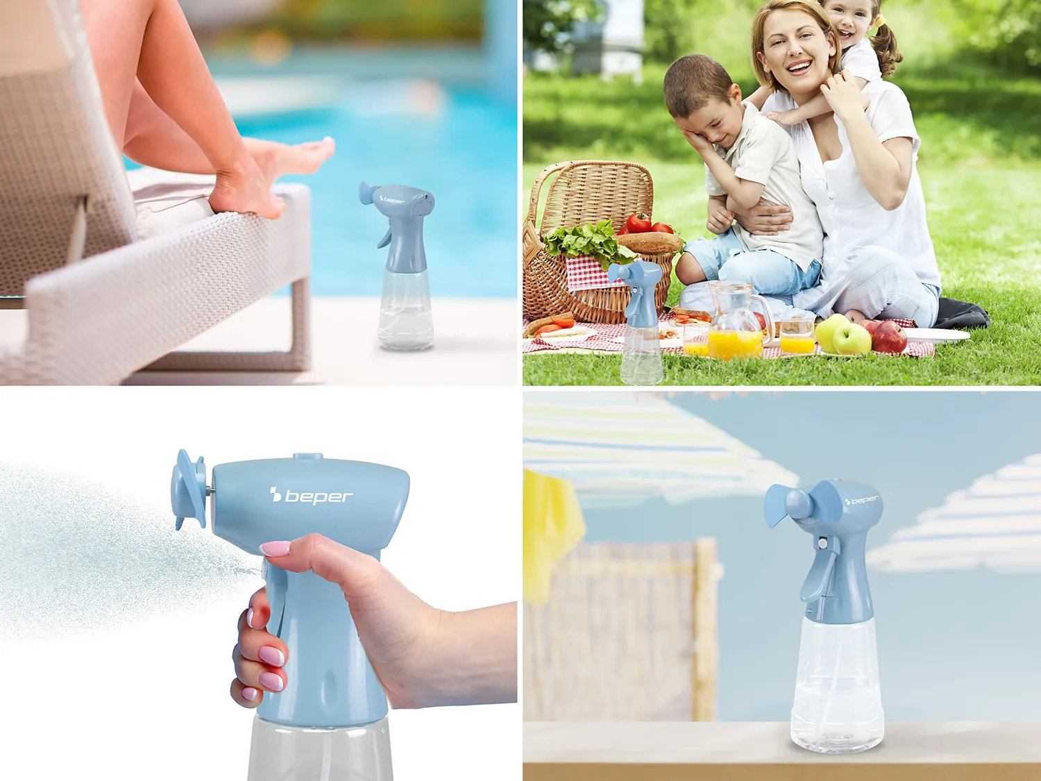 Beper P206VEN440 mini nebulizzatore spray 350 ml azzurro batteria