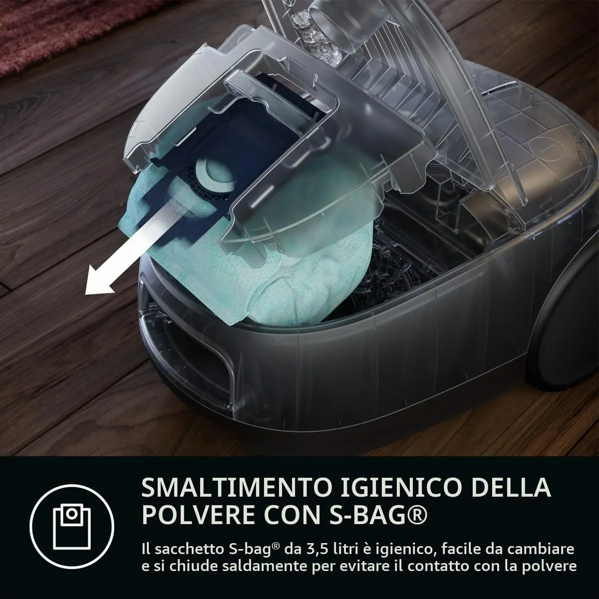 AEG AB61H6SW Aspirapolvere Sacco Bianco Opaco 850W