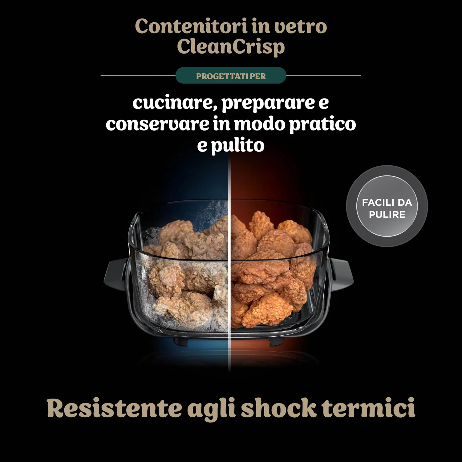 Ninja CRISPi FN203EU friggitrice ad aria vetro oro 3,8L+2,3L