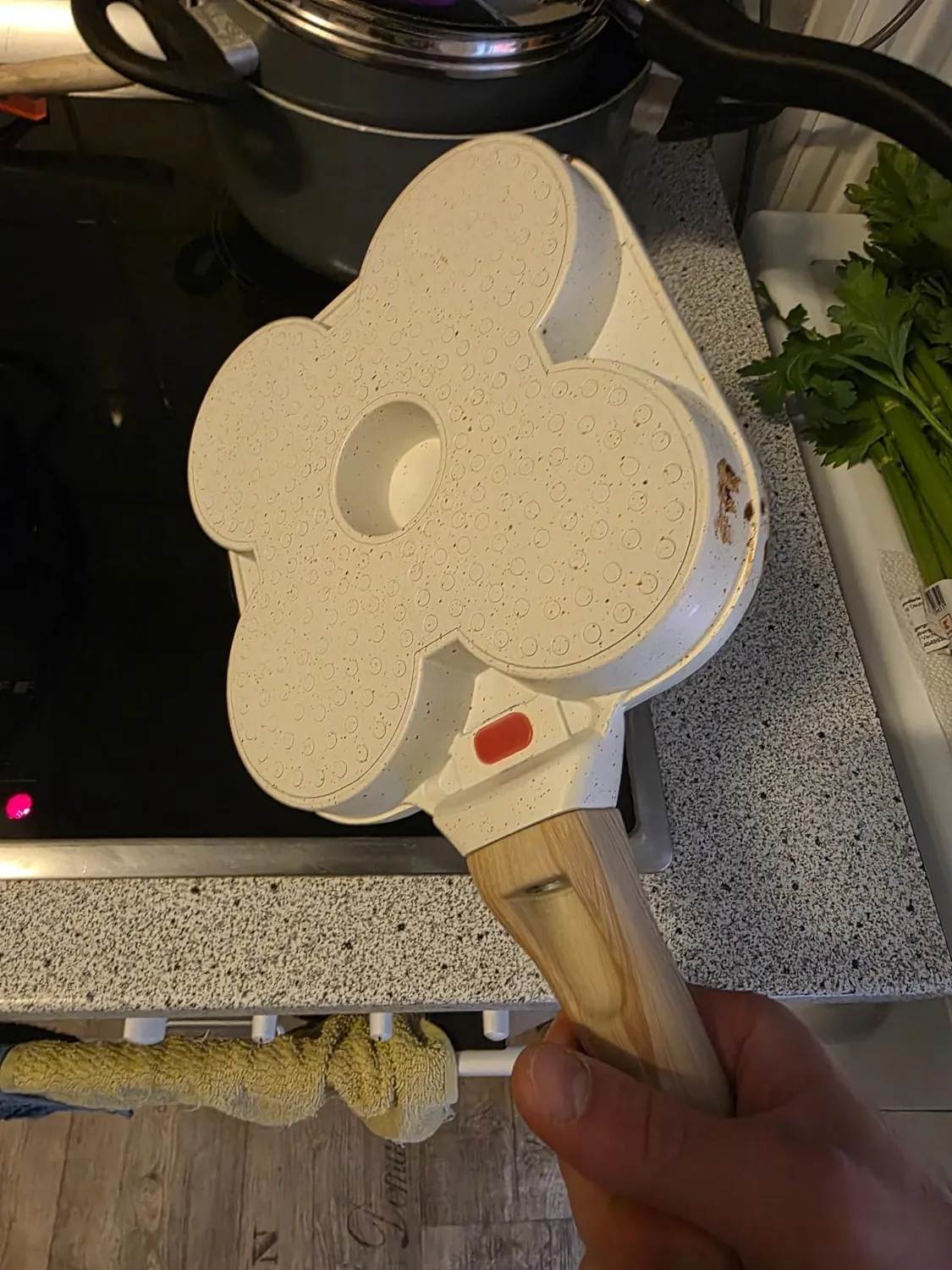 Yashe padella pancake 4 fori senza PTFE per induzione