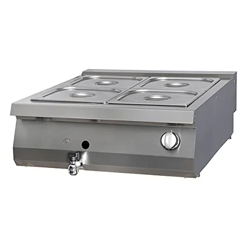 Pizza Maxima Premium Bain Marie Doppio 90 cm Gas Acciaio Inox