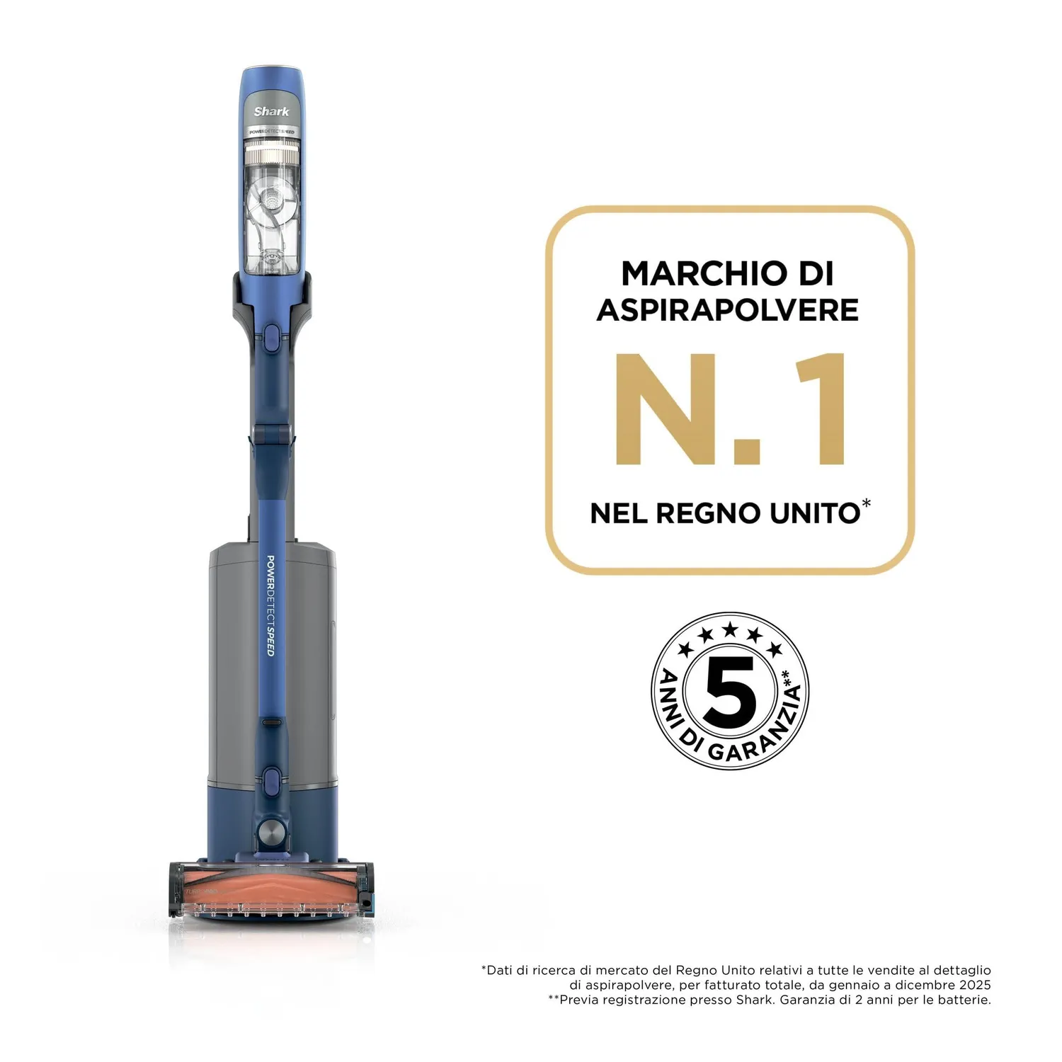 Shark Detect Speed Pet Pro Clean & Empty oltremare autosvuotante