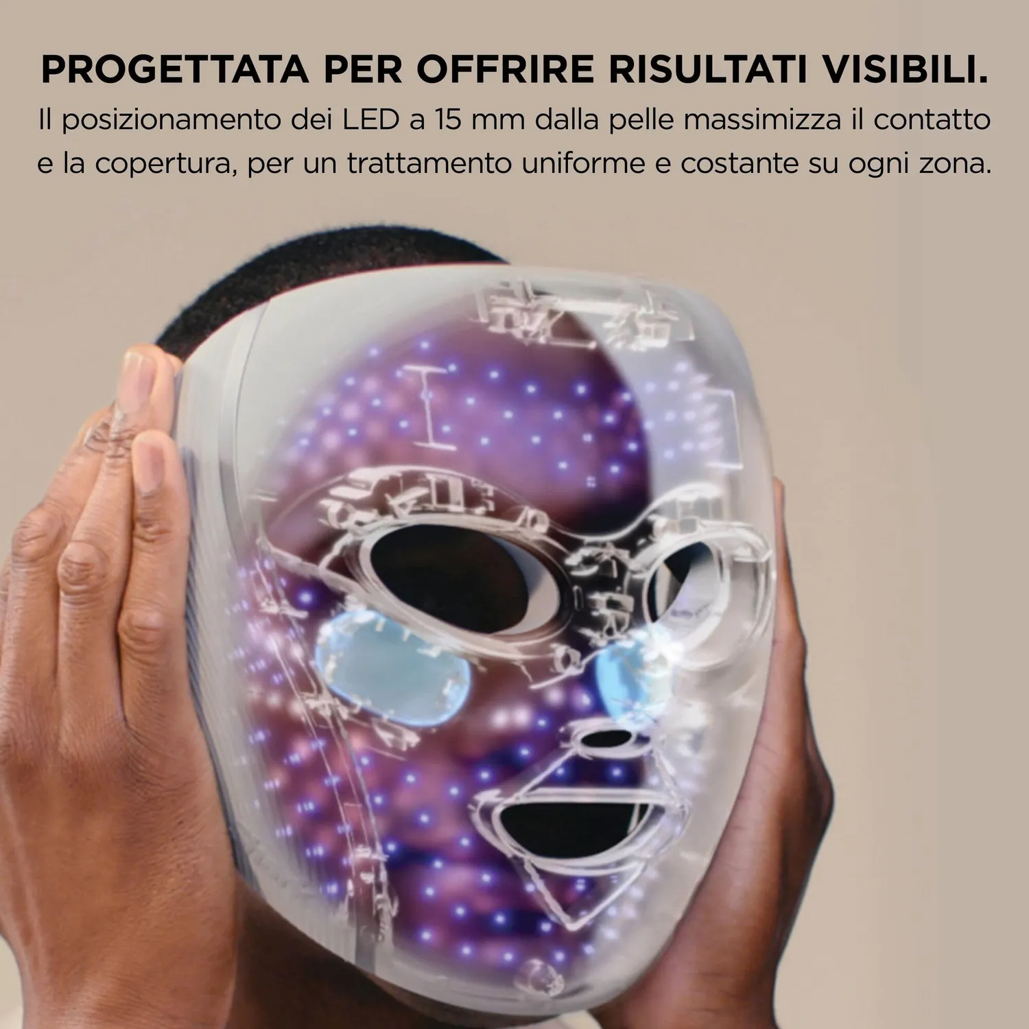 Shark CryoGlow FW312EU Maschera LED Viso Lilla