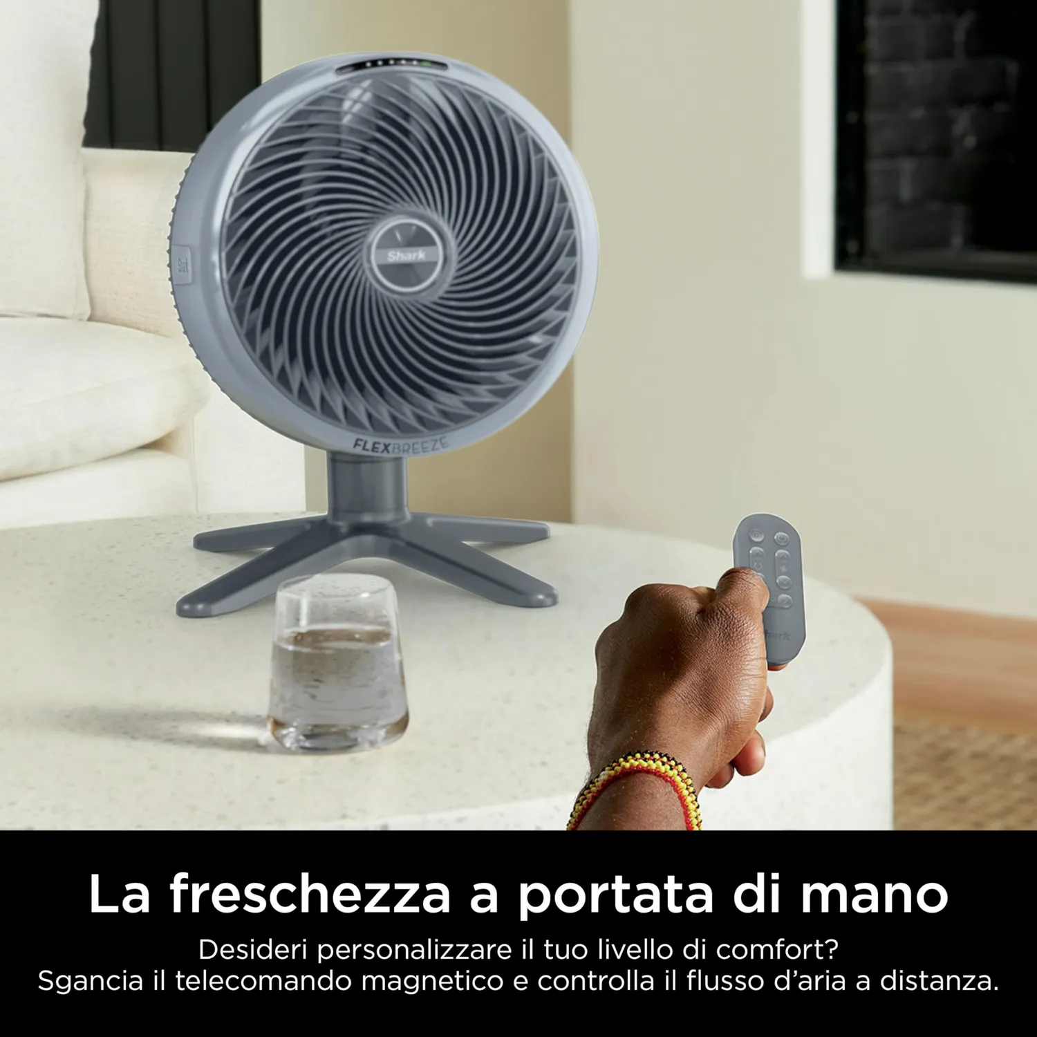 Shark FlexBreeze TableMate FA150EU Ventilatore 24h Nebbia