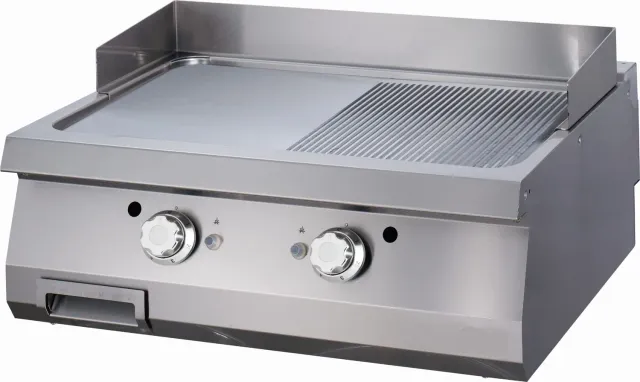 Pizza Maxima Heavy Duty piastra gas doppia 80cm mista