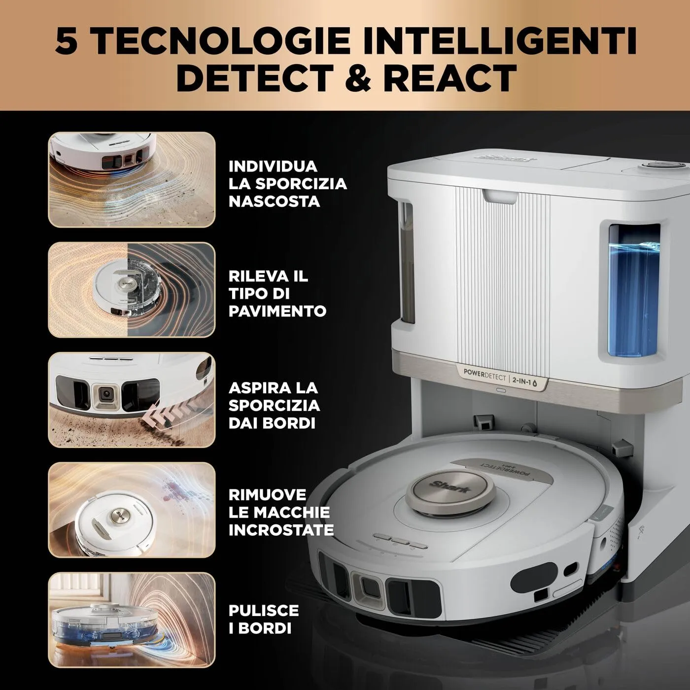 Shark PowerDetect NeverTouch Pro robot lavapavimenti Standard