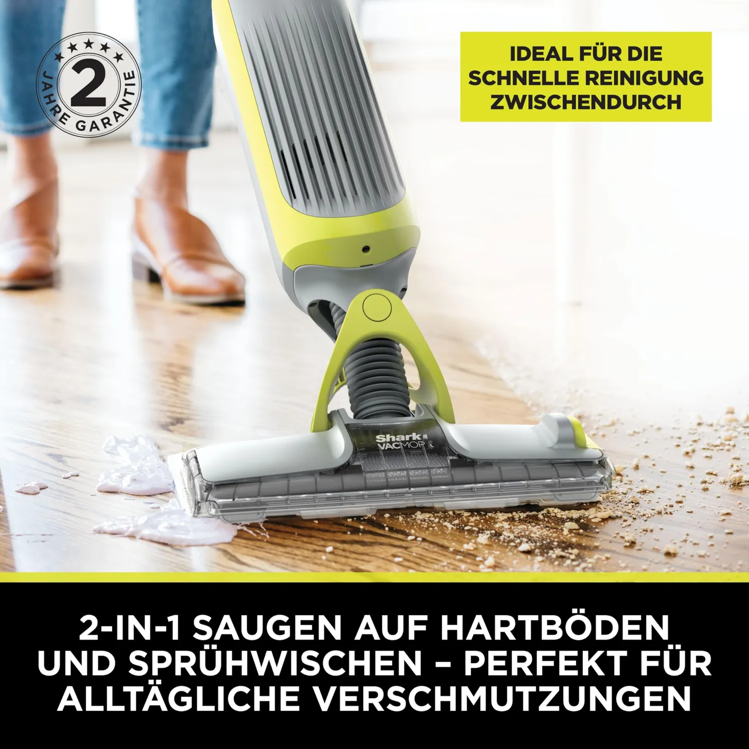 Shark VacMop 2 in 1 Lavapavimenti Senza Filo Leggero