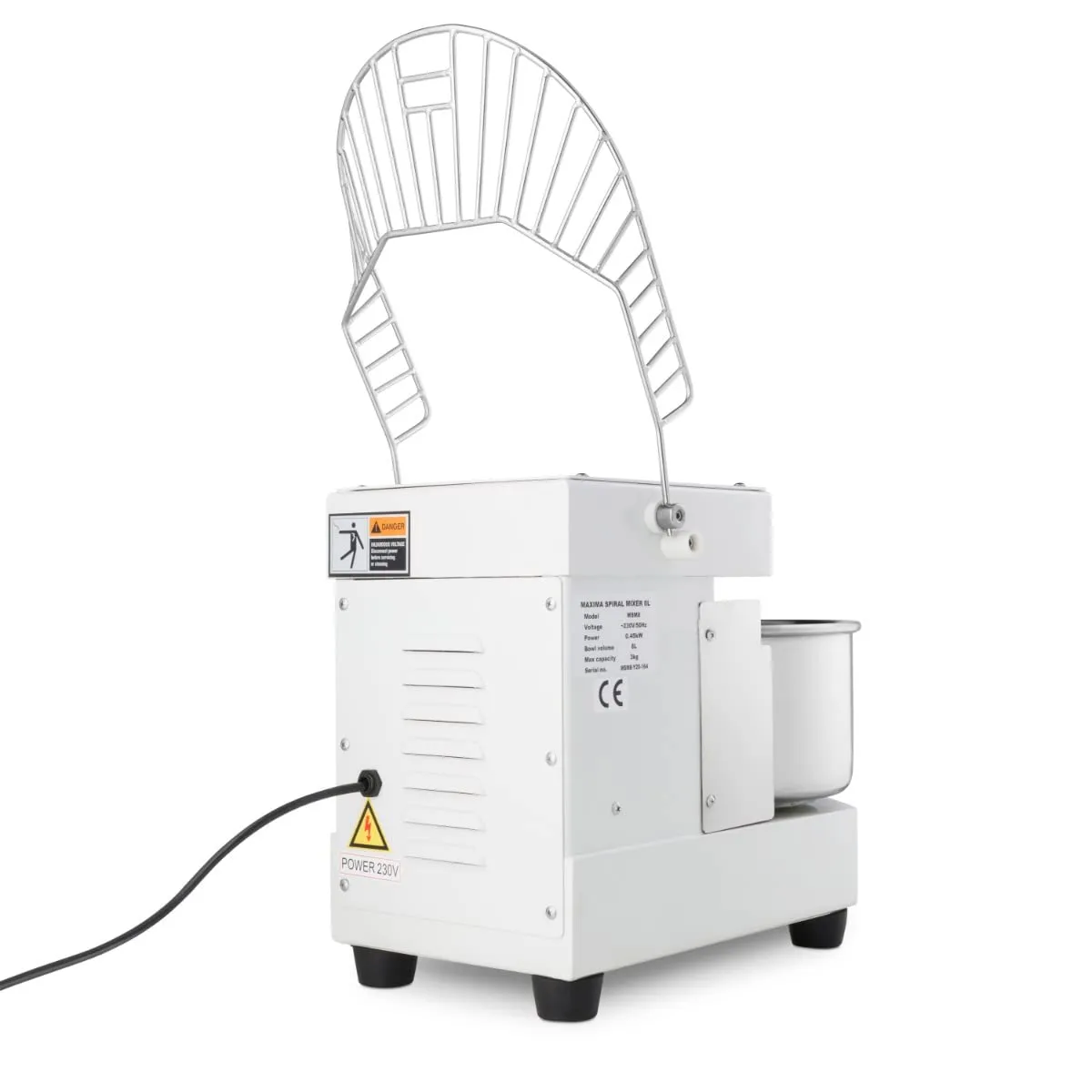 Maxima Impastatrice a spirale 8 L 4,5 kg 450 W con timer