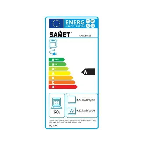 Samet Apollo15 forno incasso 60 L nero 15 funzioni