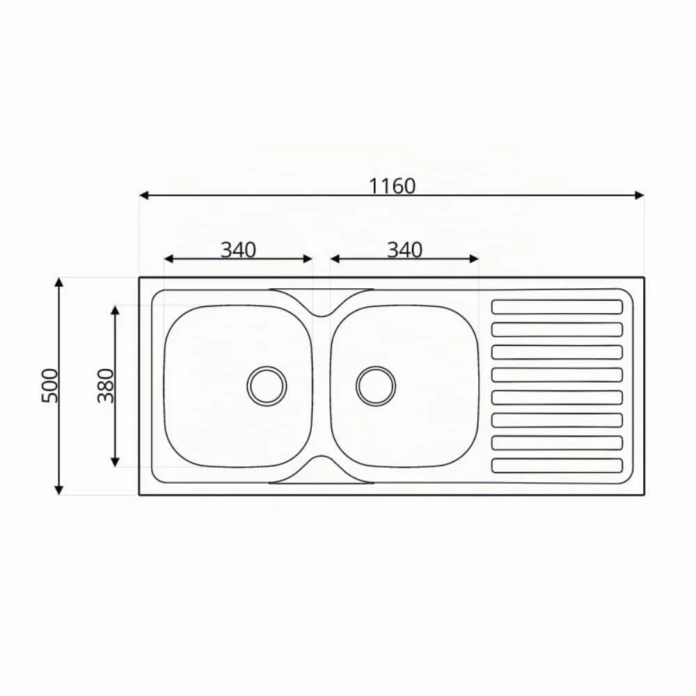 Samet Classic N138 Lavello 2 Vasche 116x50 Dx