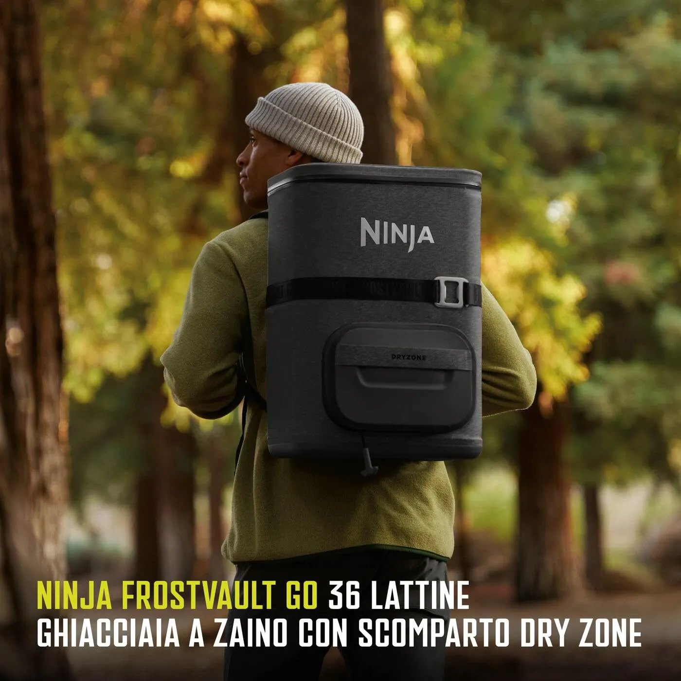 Ninja FrostVault Go FF136EUUKCG Ghiacciaia Zaino 23 L Grigio