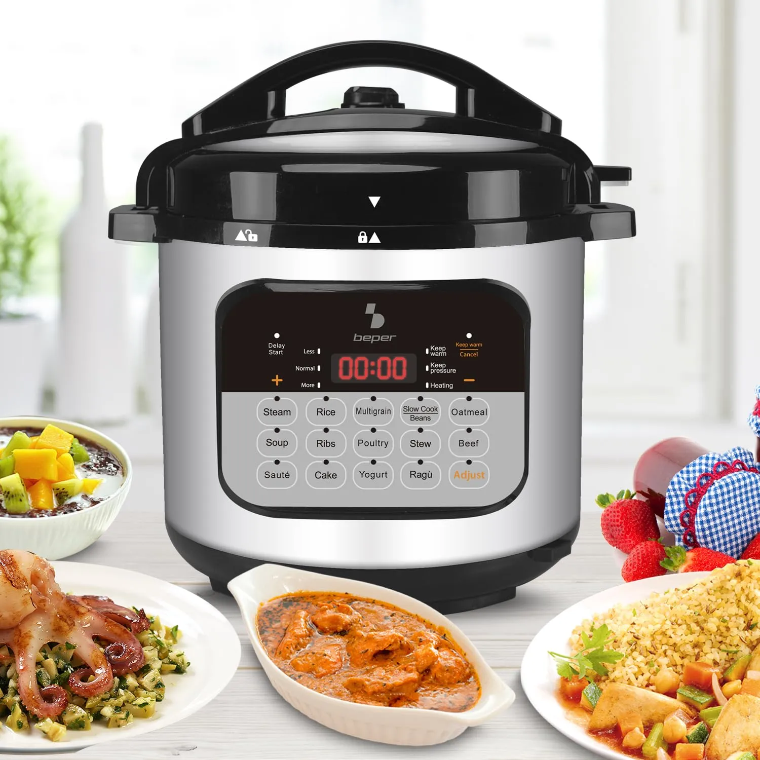 Beper P101COS002 Multicooker Pressione 6 Litri 1000W