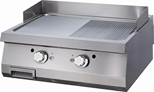 Pizza Maxima Heavy Duty piastra gas doppia 80cm mista