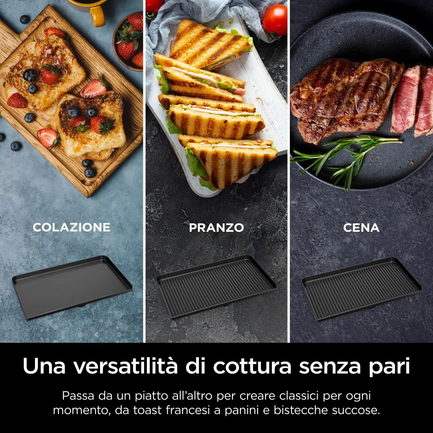 Ninja Sizzle Pro XL Griglia Elettrica Piastra 260°C 10 Burger