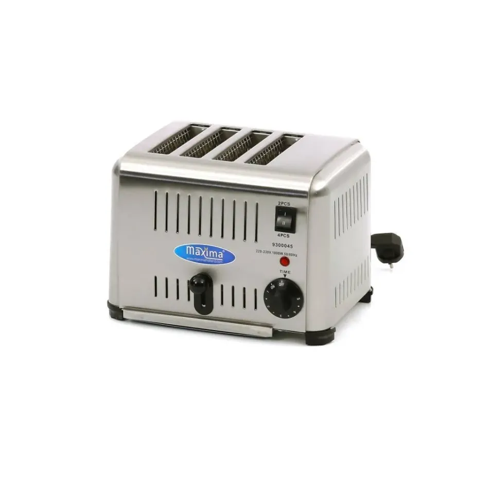 Maxima tostapane 4 fette professionale timer inox