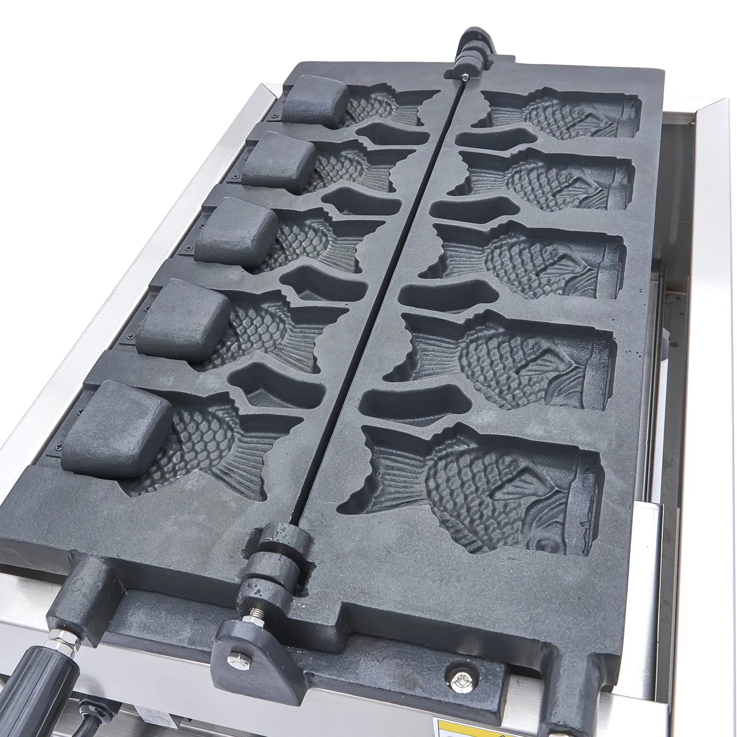Maxima Taiyaki Pesce 5 Pezzi Piastra Waffle Digitale Girevole