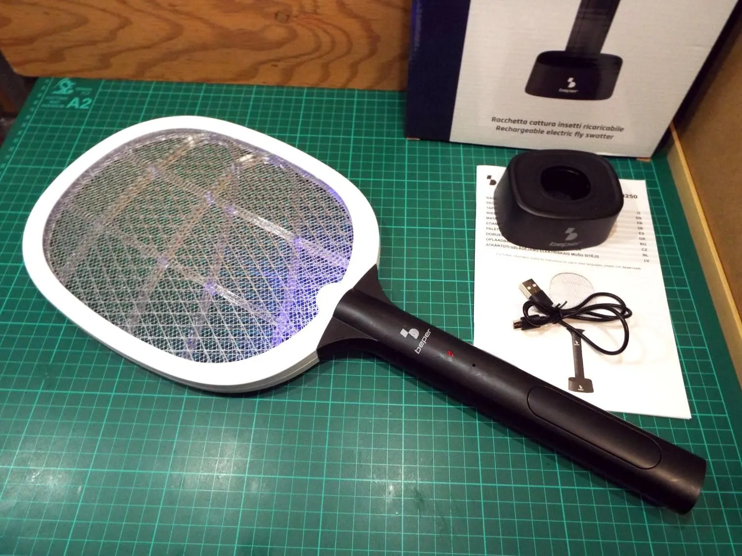Beper P206ZAN250 racchetta zanzare elettrica USB